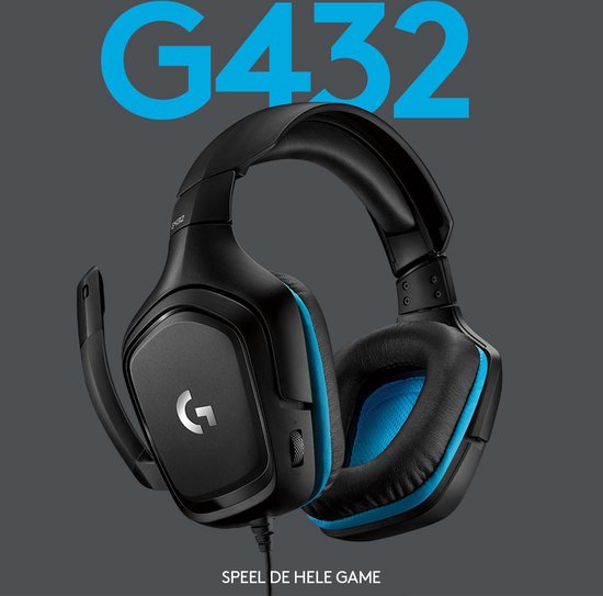Logitech G432 - Bedrade Gaming Headset - Multiplatform - Blauw