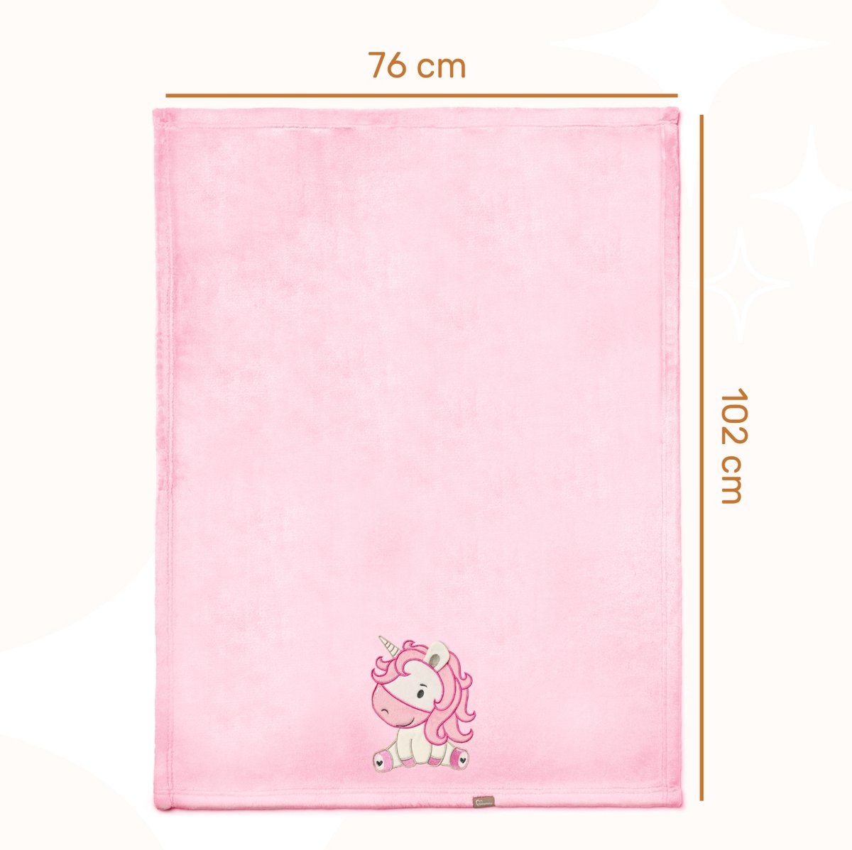 Be Mammy Babydeken - Dekbed - Kinderdeken - Wiegdeken - Dekentje Baby - 76 x 102 cm - Poeder roze - eenhoorn - BE-BE20-168-BBL — cadeau in Wonen & Interieur - foto 5