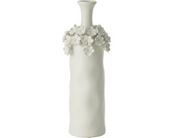 J-Line vaas Yucca Bloem - keramiek - wit - large - 40 cm hoog
