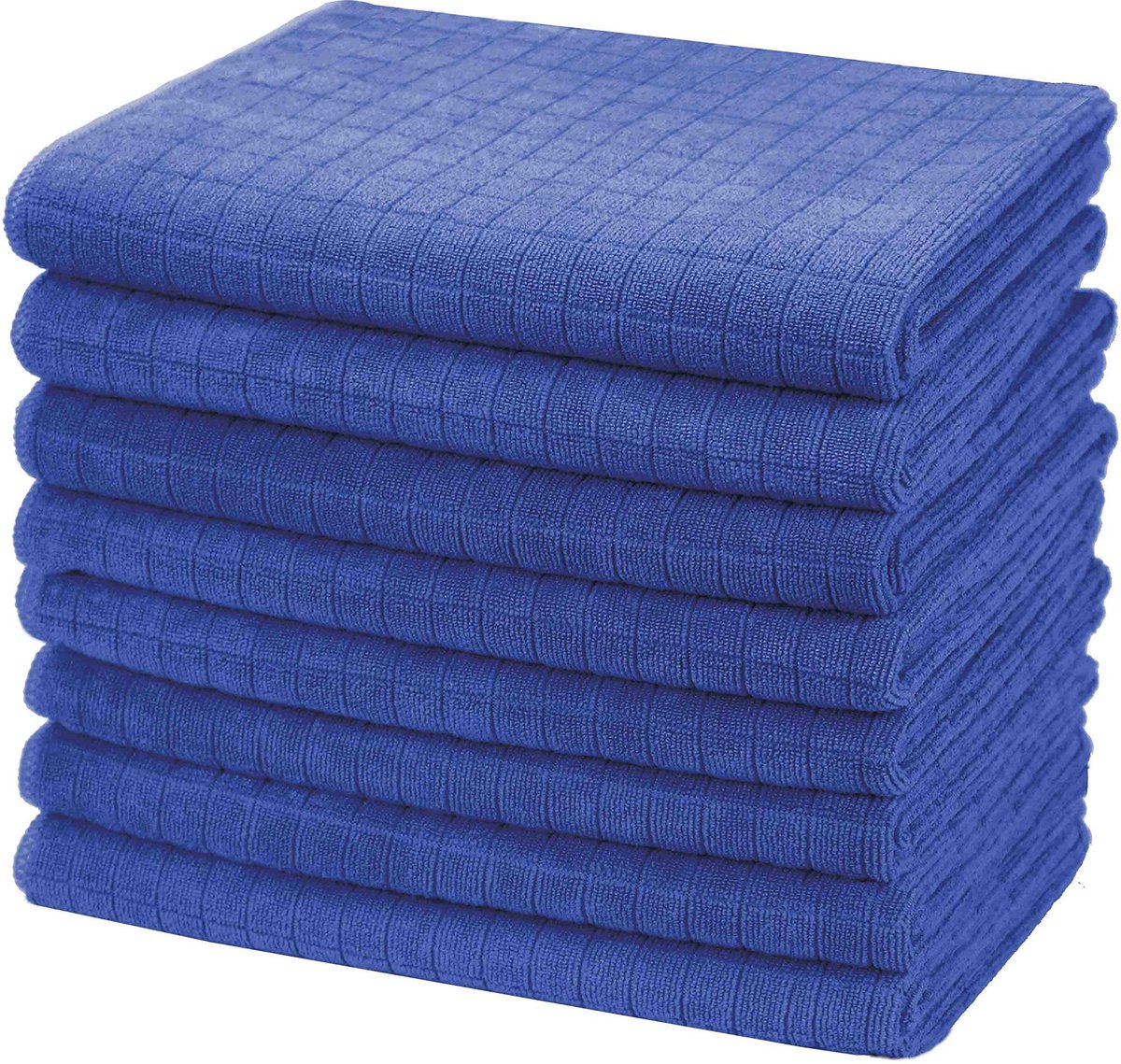 Goedkoopste JGS ® Set van 8 Luxe Superabsorberende Pluisvrije Keukendoeken van Microvezel in Paleis Blauw