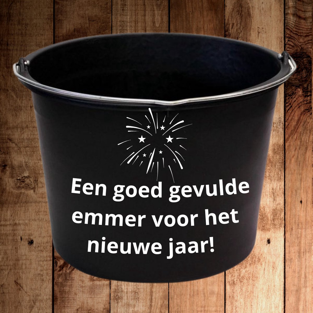 Kado Emmer – "Nieuwjaar Editie" – Zwart – 12 Liter – Eindejaarsgeschenk