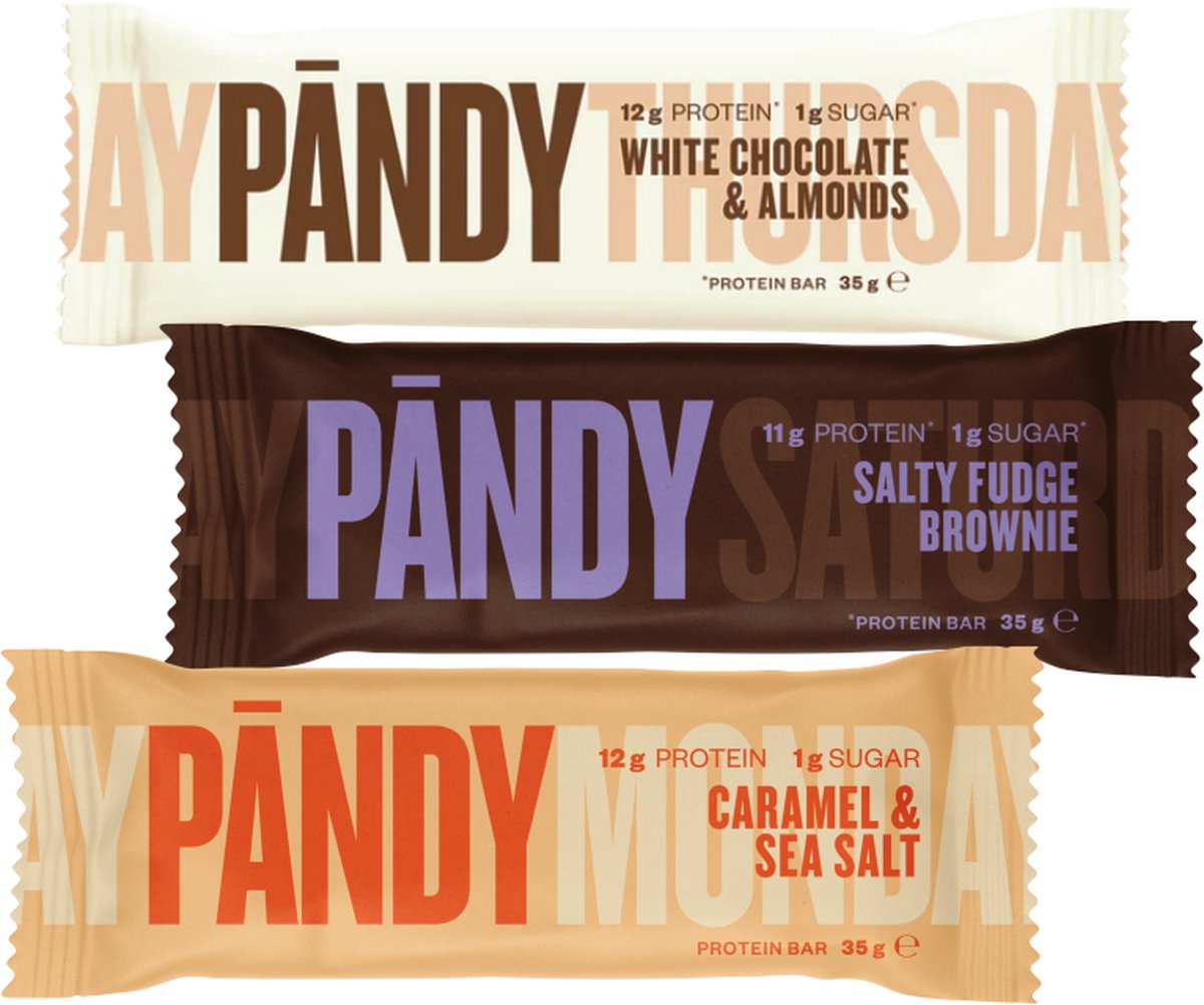 Goedkoopste Pandy Low Sugar Protein Bar Mixed - Eiwitrepen - 18 x 35 g
