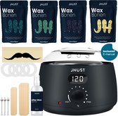 JHust Professionele Wax Apparaat SET + E-Manual - Wax Beans Verwarmer - Wax Heater - Ontharing Set - Wax Set - Wax stick - Harsontharing - Waxverwarmer - Inclusief 400 gram Hard Wax Bonen - Harsverwarmer - Harsapparaat - Harsverwarmer