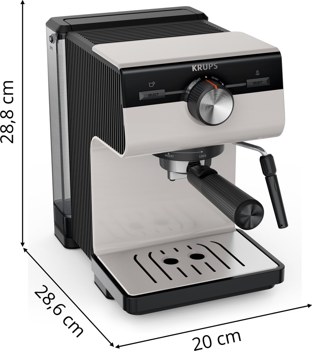 Afbeelding 3 van Krups Authentic C40 XP381B- Pistonmachine - met Melkopschuimer