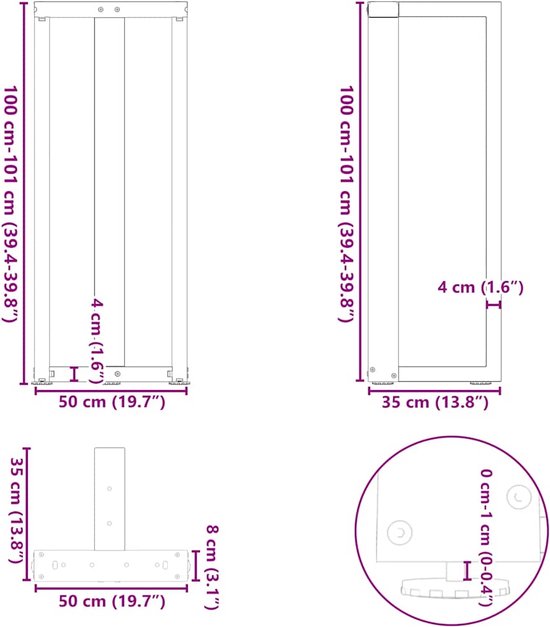 HENDI Tafelstandaard Nummers 1 T/m 12 – Roestvrij Staal, 50x35x40 Mm, Ideaal Voor Buffetten En Evenementen