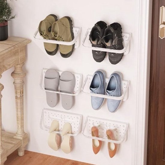 5 Stuks Schoenenrek Voor Wandmontage, Inklapbare Schoenenhouder