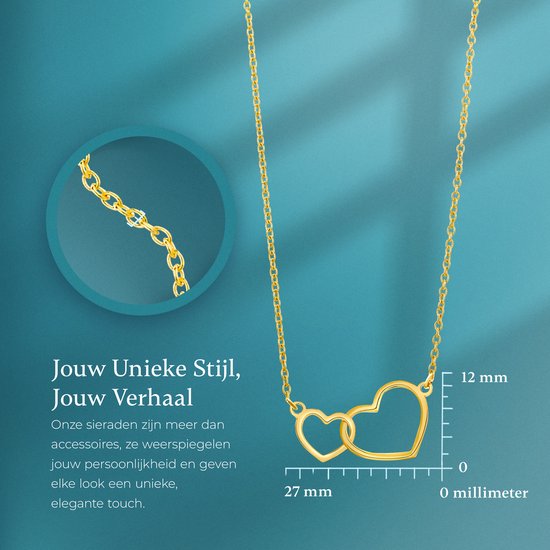 Miore - Collier Cœur en Or jaune - Femme - Or 9 Carats - Bijou hypoallergénique - Collier Pendentif Fait Main