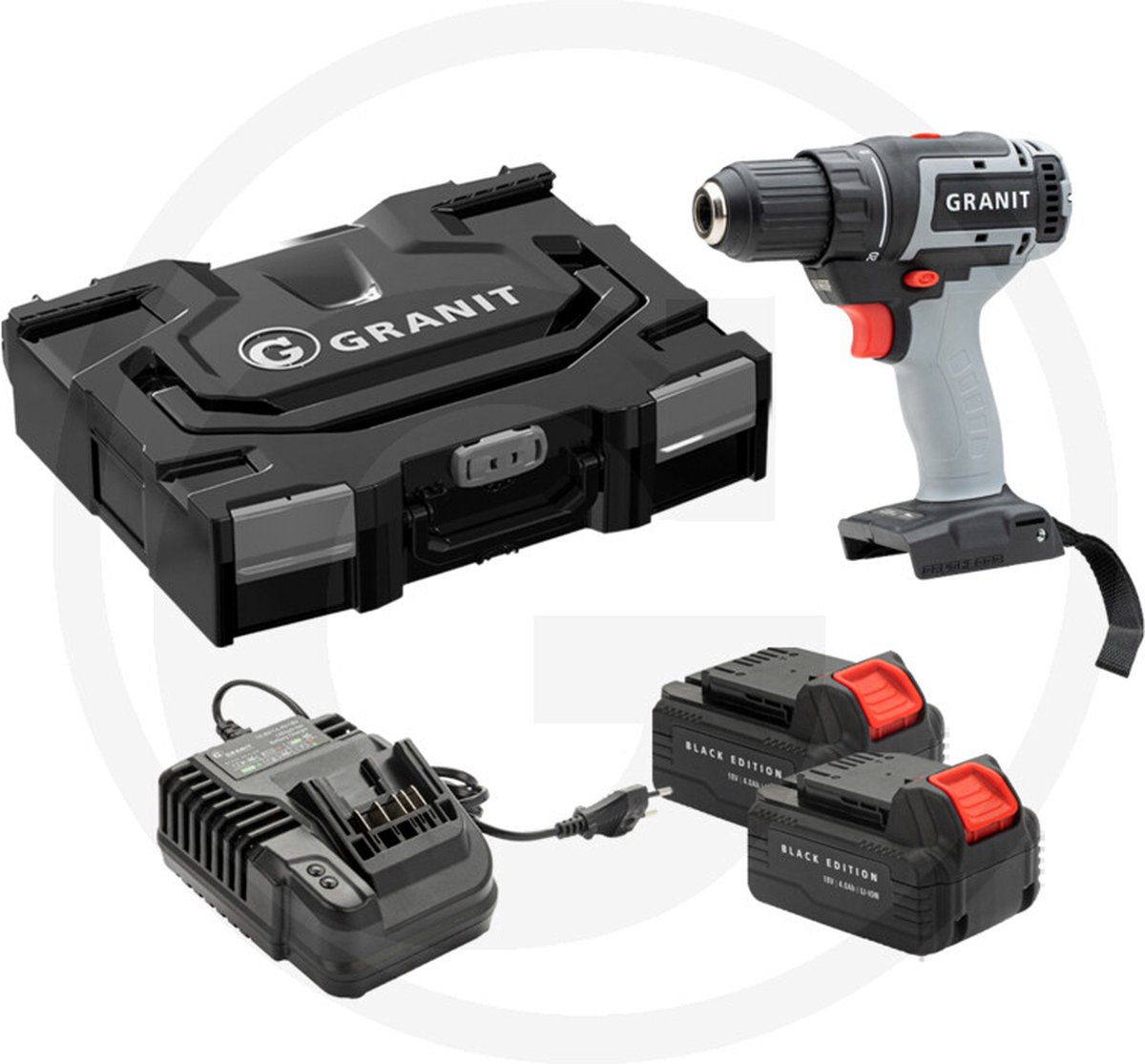 GRANIT - BLACK EDITION - Accu-boorschroefmachine set