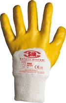 Gants de travail SIR SAFETY MIRÒ AREATED Gants de jardin jaunes - Revêtement NBR - Résistants à l'usure, à l'abrasion et aux déchirures - Respirants - Poignet élastique