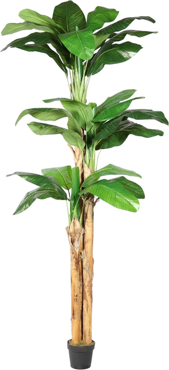 Kunstpalm Kunst Bananenboom Jamaica | 260cm - Namaak bananenboom - Kunstplanten voor binnen - Bananen kunstboom Lichtbruin