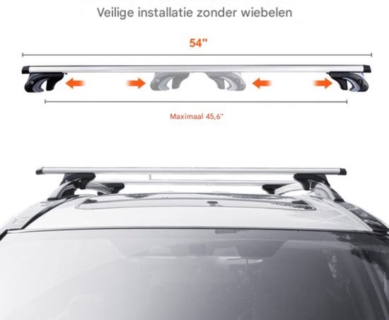 Galeries de toit universelles Happyment - Système antivol - Aluminium - Convient pour porte-bagages