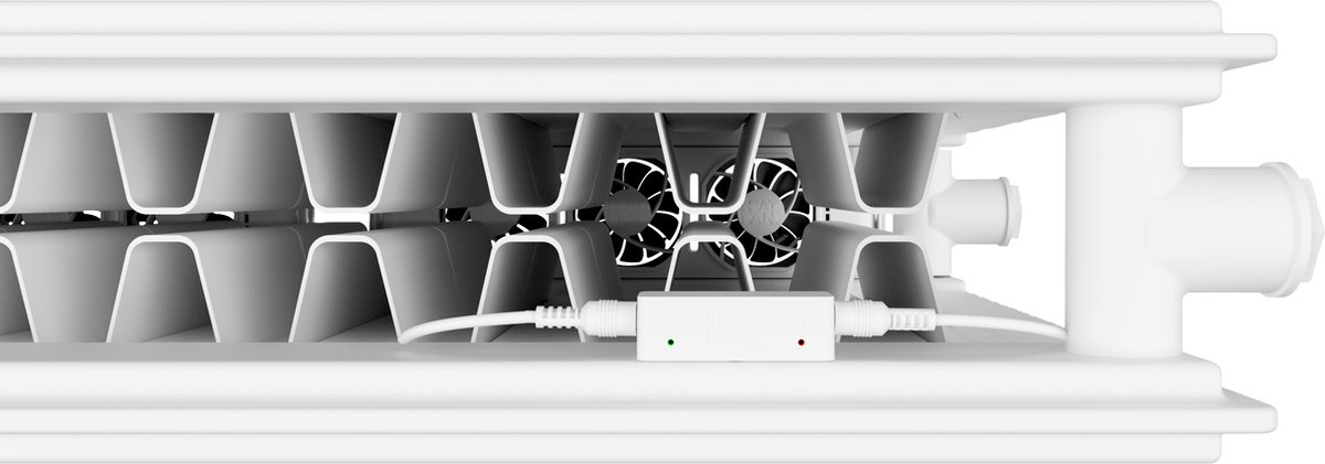 Heatfan 4 Duo set - Radiator Ventilator met Touch Sensor - Universele Maat - Zonder Geluid - Geschikt voor radiator 80 tot 130cm - Wit