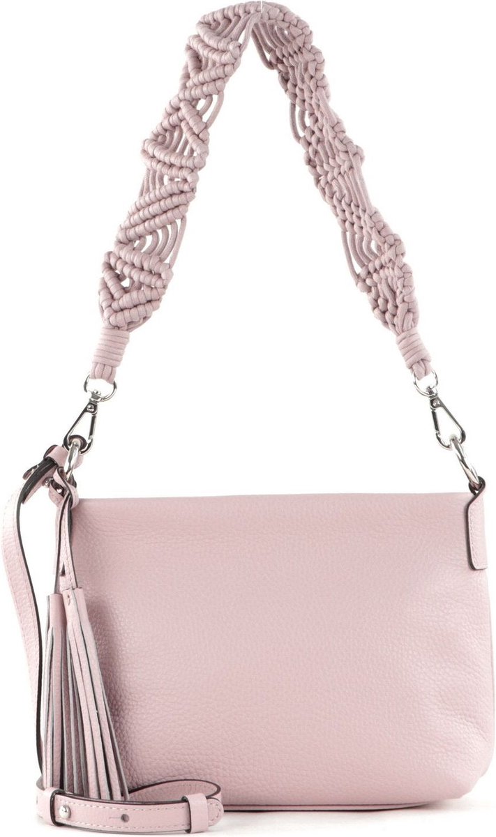 GIANNI CHIARINI Leren Schoudertas Africa Crossbody Bag Ninfea Roze