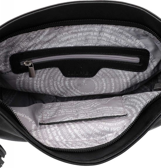 Bolso Bandolera SURI FREY Lissy Crossover - Negro, Múltiples Compartimentos, Correa Ajustable