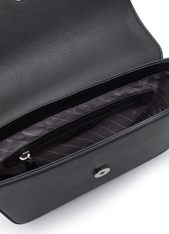 L.CREDI Sac à épaule bandoulière Sac à épaule Olga Flapbag Black Noir