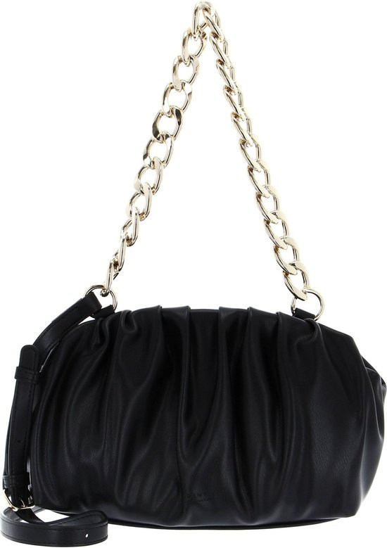 SEIDENFELT MANUFAKTUR Sac à main Sac à épaule bandoulière Eke Clutch Black / Gold Noir