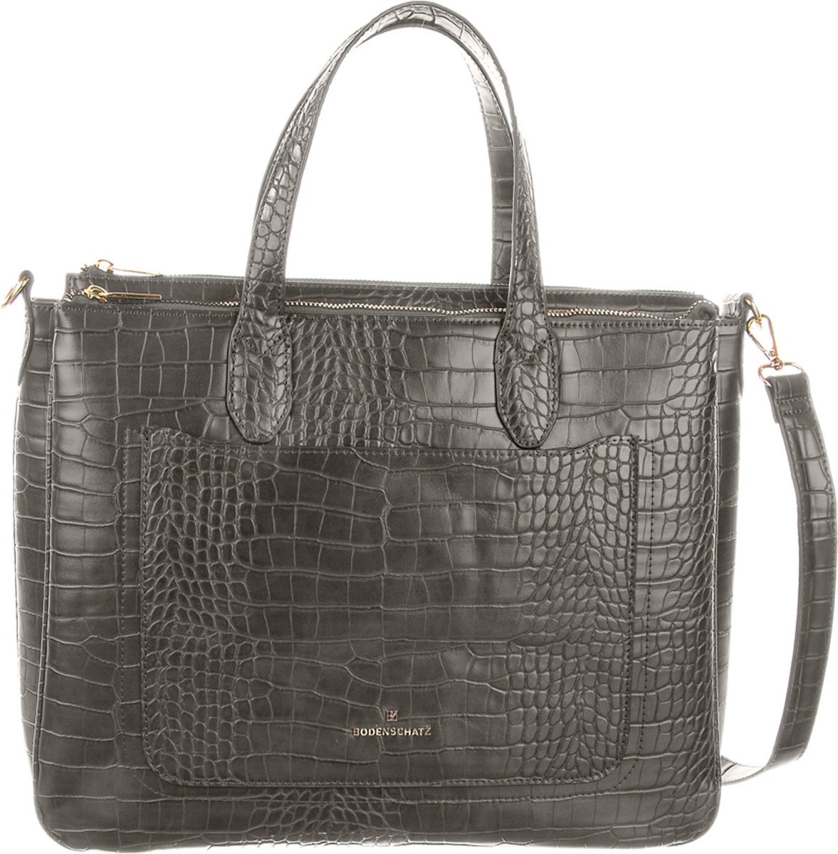 Bodenschatz Handtas Laptoptas met laptopvak Business Bag Grey Grijs