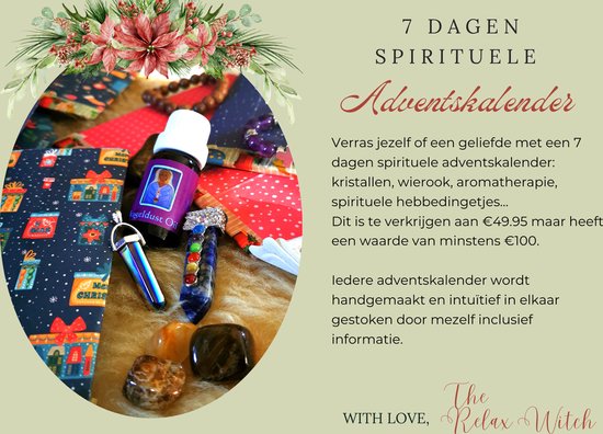 Spirituele Adventskalender / Adventsverrassingsdoos - 7 Dagen - Unieke Samenstelling - Intuïtief pakket - Kristallen - Wierook - Juwelen - Kerstmis - Advent - Spiritueel