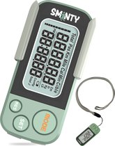Sminty® Stappenteller Broekzak Groen – Activity Tracker - Stappentellers – Pedometer - 3D Sensor – Groot Scherm – Volledige Privacy – Clip – Dames – Mannen - Kinderen - Nijmeegse Vierdaagse
