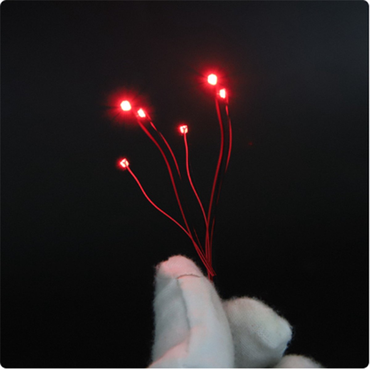 Modelbouw Knipper SMD 0805 Led Blinking met kabel 12V - 10 stuks - Kleur Rood