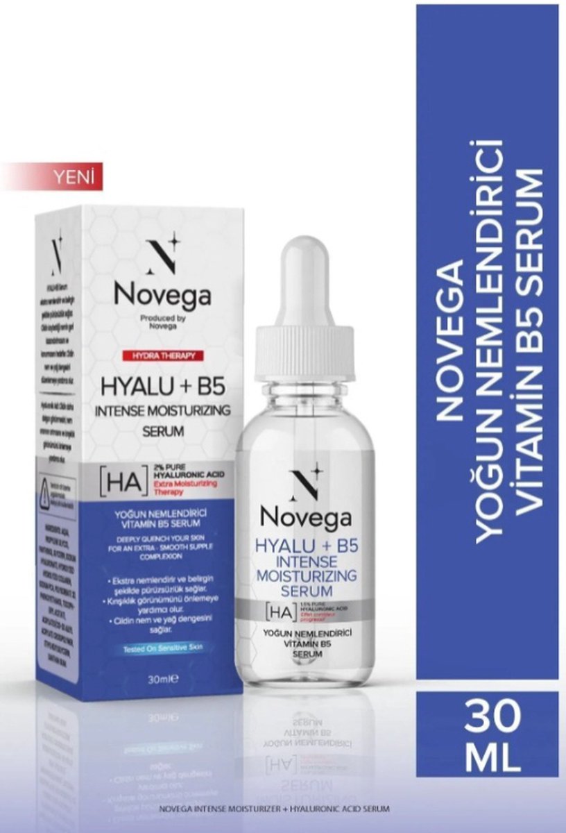 Goedkoopste Novega - Intense Moisturizing Serum 30 (ml.)| Intense Hydraterend Hyaluronzuur 2 Panthenol | Geurvrij |