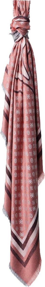 GUESS Sjaal Kefiah Scarf 135X135 Orange Lichtrood