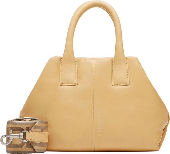 LIEBESKIND BERLIN Cuir Sac à main Sac à épaule bandoulière Chelsea Puffy Handbag Champagne Abricot