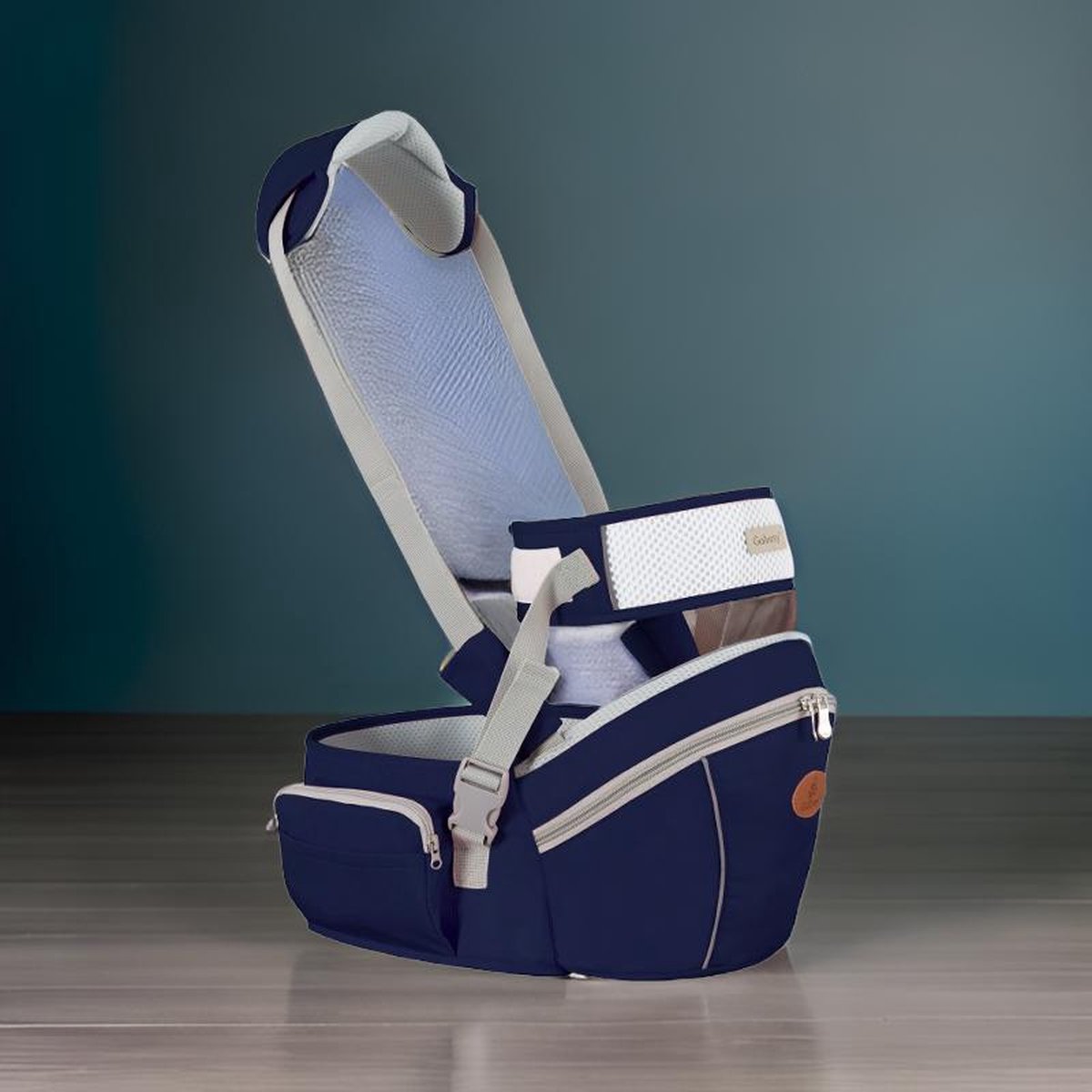 Bol.com Baby Heupdrager met Extra Band en Nek Band – Donkerblauw – Heupsteun voor Baby en Peuter – Draagtas met Veiligheidsband ... aanbieding