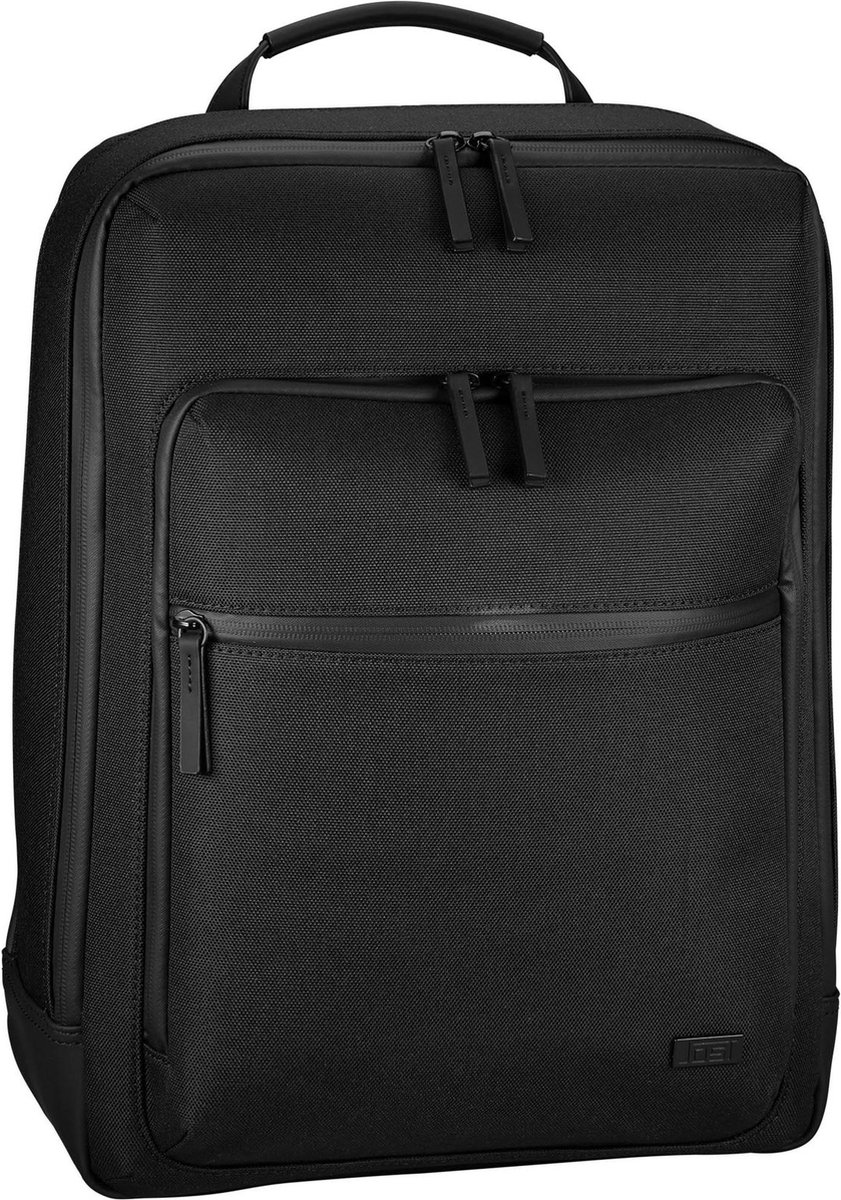 JOST Laptop rugzak Rugzak met laptopvak Helsinki Daypack Backpack Black Zwart