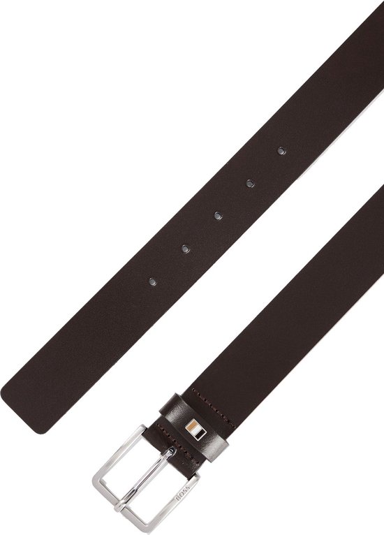 BOSS Cuir Ceinture Ther-Flag-E Sz35 Leather Belt W95 Dark Brown Marron foncé