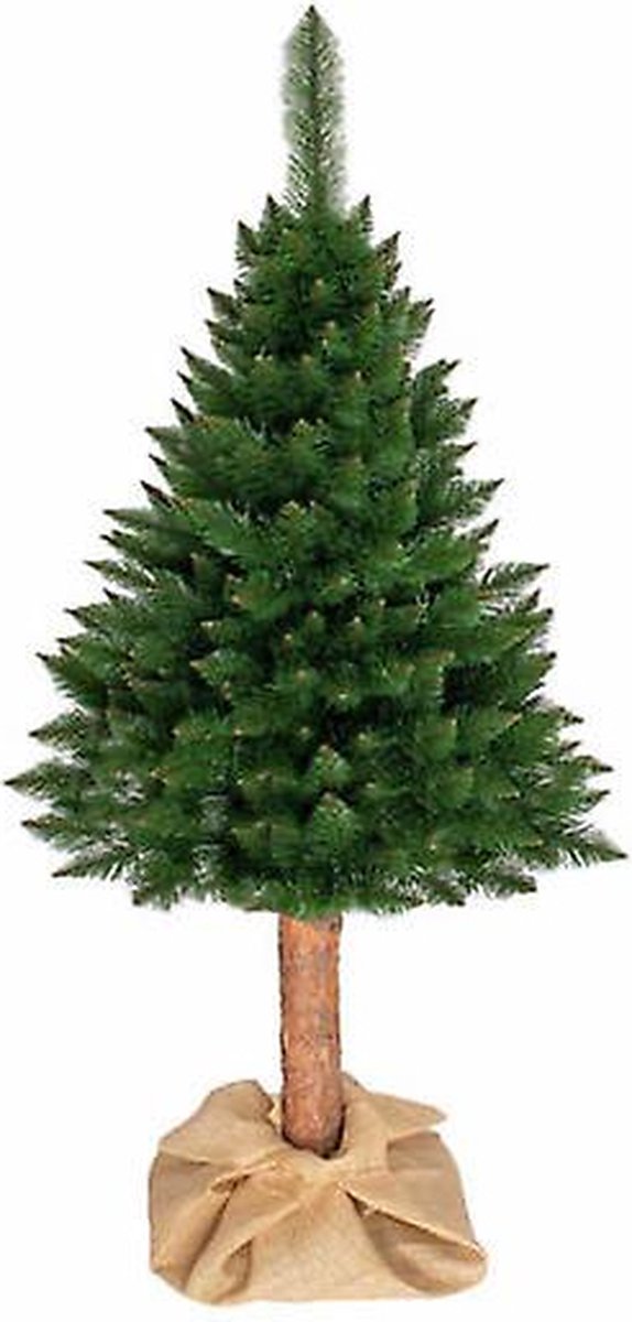 Kunstkerstboom 190 cm - spar met houten stam