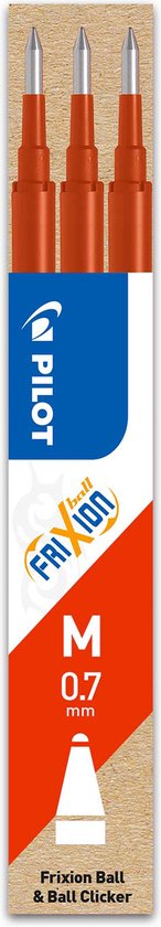 Recharges Pilot - Frixion Ball et Frixion Click - Rouge - 3 pièces