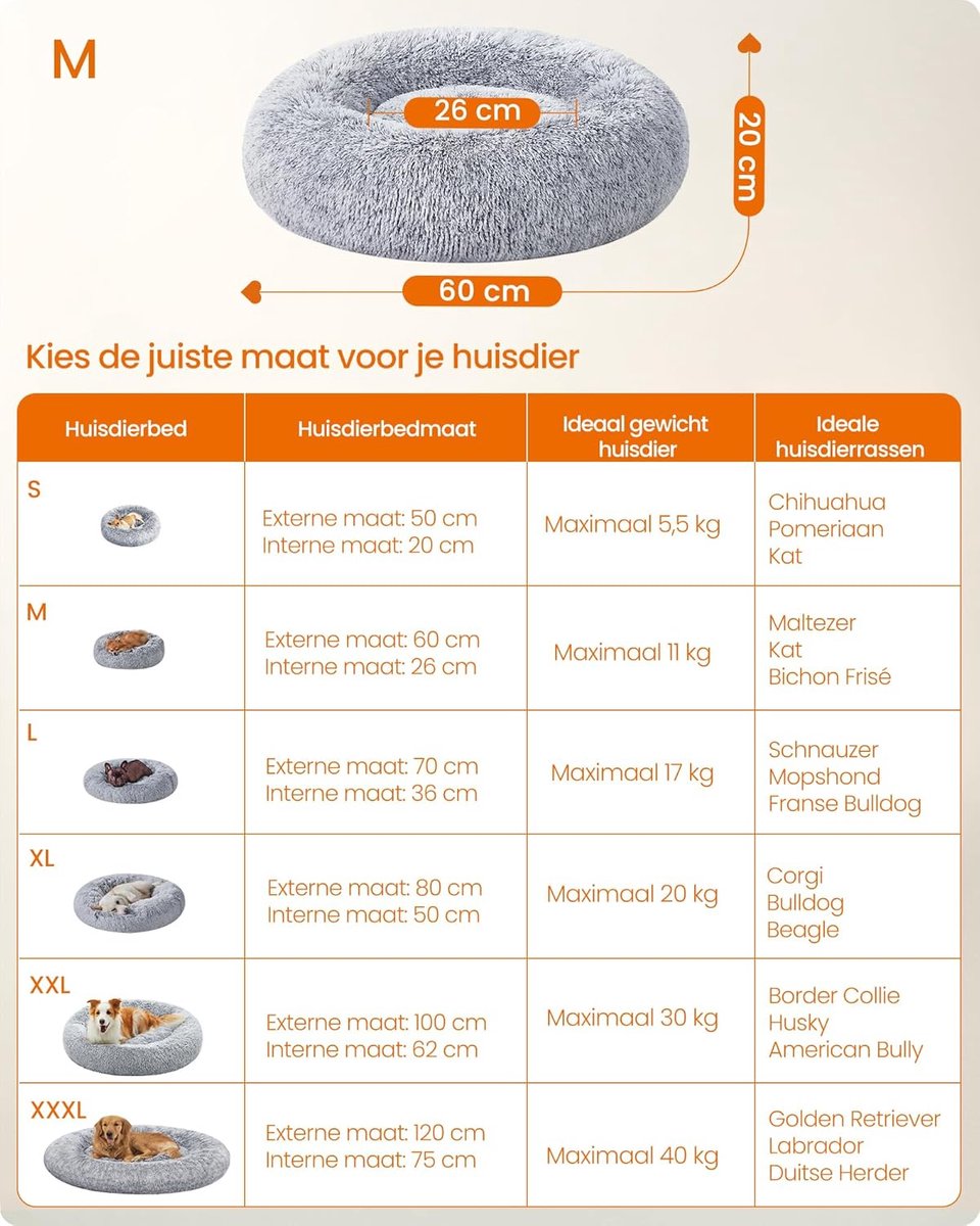 ITAGALA® Donut Hondenmand - 80cm Groot - Zacht en Luxe Hondenkussen - Wasbaar - Fluffy - Hondenmanden - Dark Grey - Kattenmand - Comfortabel - Duurzaam en Antislip Design - Rond - Hondenbed - Hondenkussen - Honden mand - Hondenmanden thumbnail 3