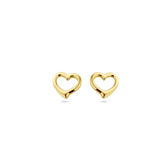 Glams oorknoppen hart 1 micron - Zilver