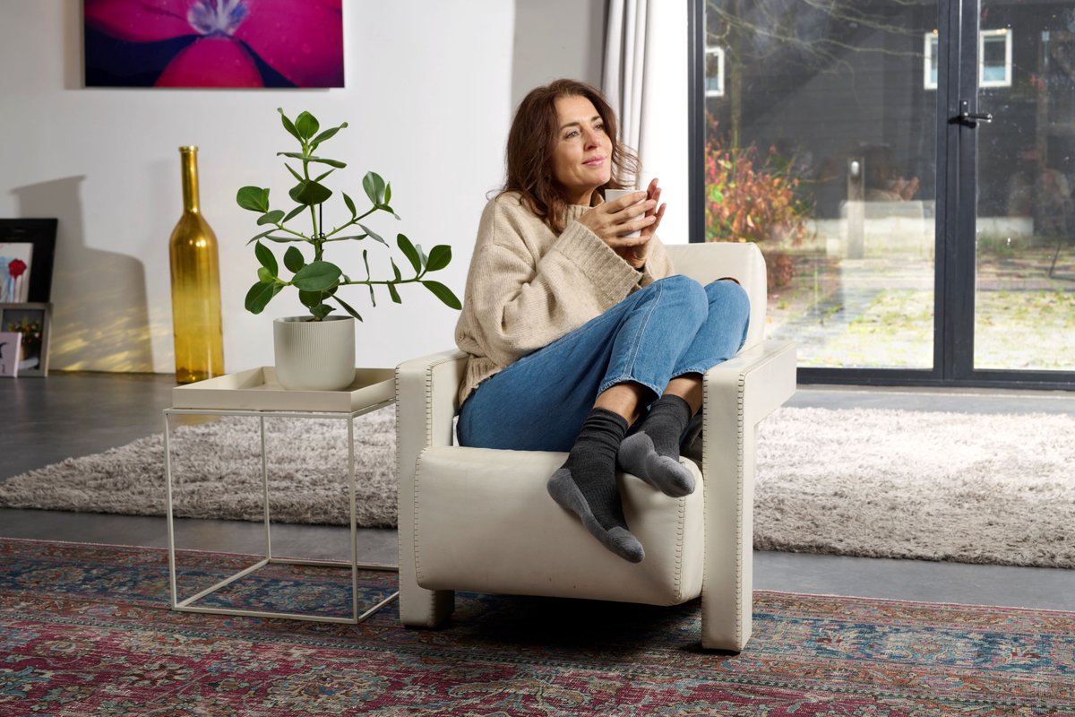 Skafit zilversokken met merinowol maat M (38-40) – zwart – warme sokken – antibacterieel – naadloos - ademend - koude voeten – wintertenen - Raynaud — cadeau in Cadeau-ideeën - foto 2