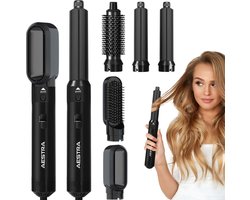 Aestra Hairwrap Pro - 5 Opzetstukken - Fohnborstel - 60.000RPM - Multistyler - 1000W - Airstyler - Krultang - Stijltang - Föhn - 2025 Model - Zwart