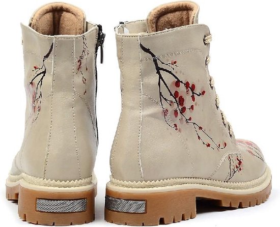 GOBY - Sanko - Bottes pour femmes - Botte - Bottes femmes - Bottes pour femmes - Bottes pour femmes - Bottines - Fait main - Imprimé floral - Taille 36