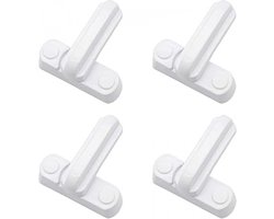 Set van 4 sloten, grendels, handgreepstopper, extra vervanging van de huisbeveiliging Geschikt voor huisdeuren, kasten, ramen