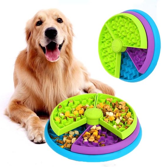 Slow feeder - Likmat - Honden puzzel - 3 lagen - Vaatwas bestendig - Voerbak Honden – Slow Feeder – Anti Schrok Voerbak – Slow Bowl