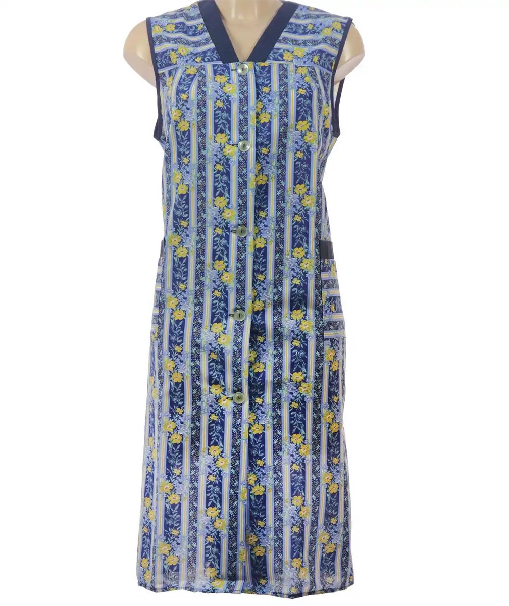 Ma Flodder jasschort blauw/geel bloemetje - 3 - XXL