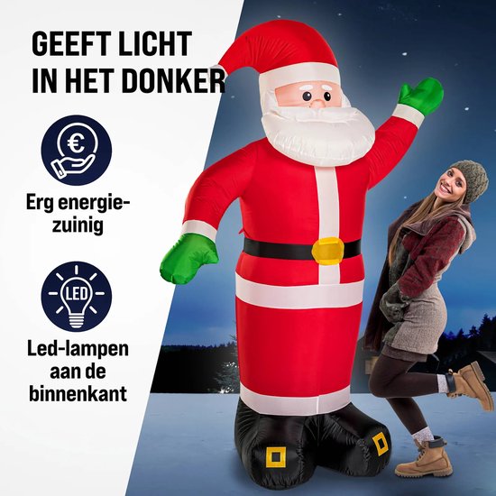 Mega grote opblaasbare grote kerstman 3 meter met