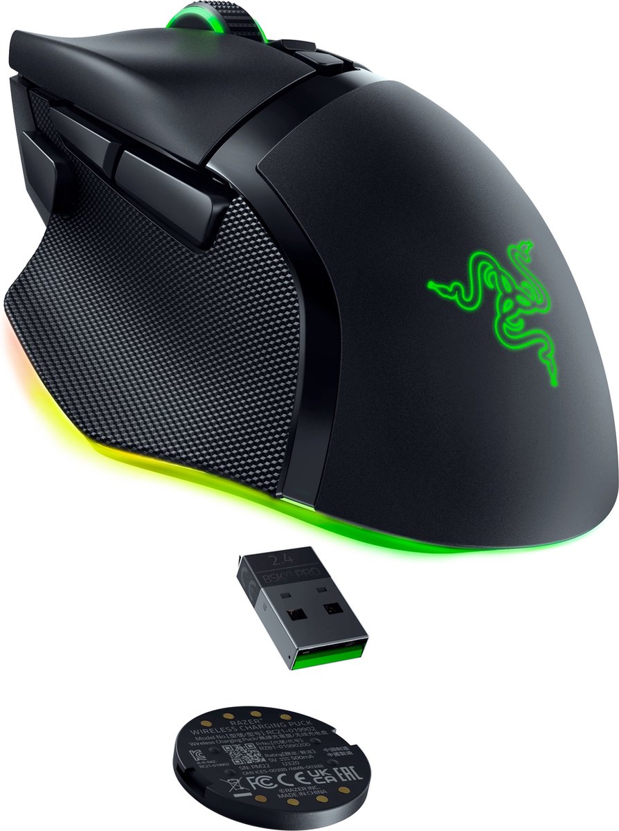 Razer Basilisk V3 Pro 35K - Draadloze Gaming Muis - Ergonomisch - RGB - 4-weg Scrollwiel - Zwart thumbnail 5