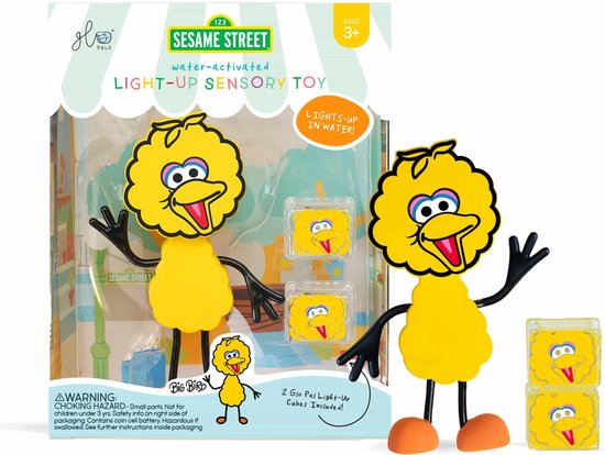 Glopals Light-Up Character Sesamstraat Pino Badspeelgoed GP-FIN-CHAR-BIGBIRD van Glo Pals — afbeelding 2