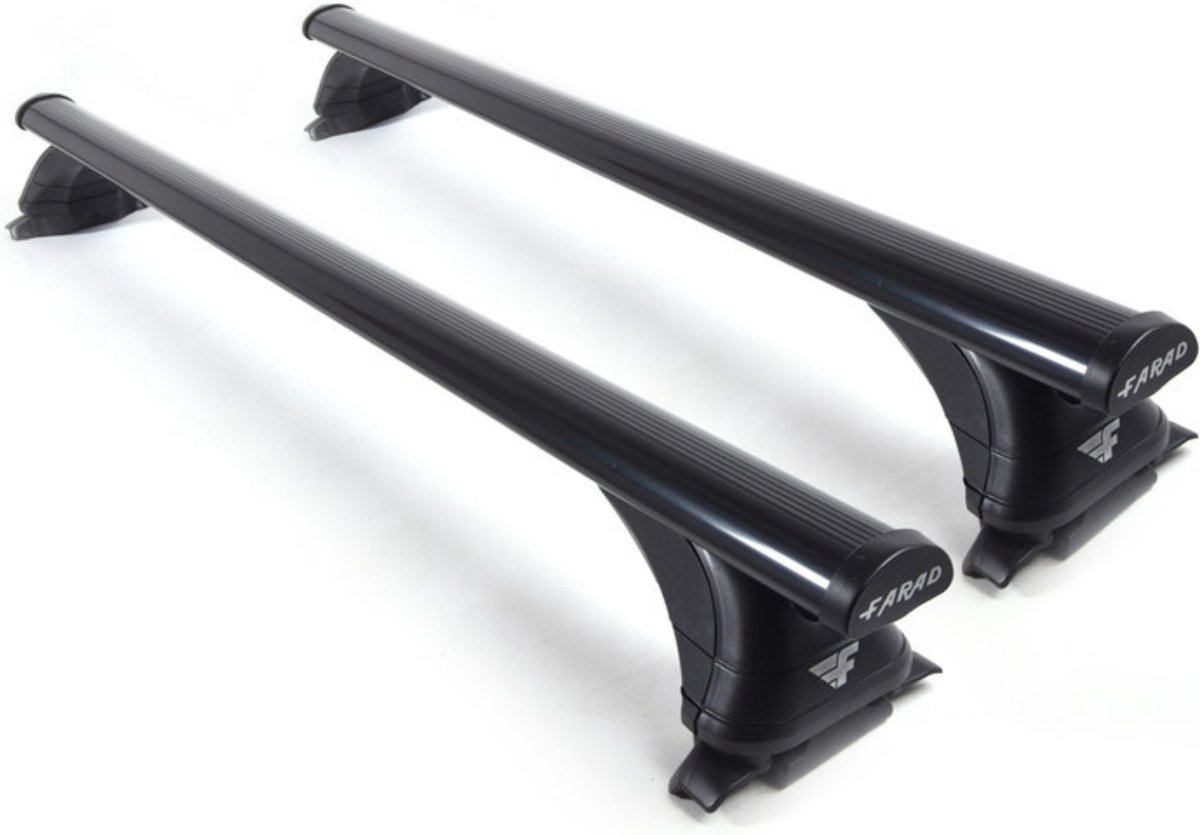 Dakdragers geschikt voor Hyundai Santa Fe vanaf 2024 open dakrailing - Staal breed - 75kg Laadvermogen - Merk Farad