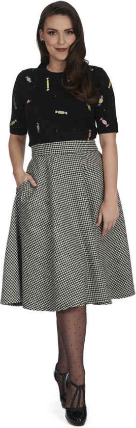 Banned - Rok Florence Pied-de-Poule - XL - Zwart