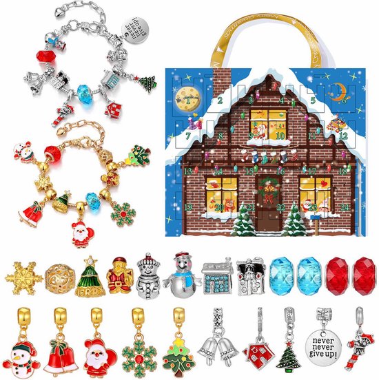 Tiere Adventskalender 2025, 24 Stück 2D Acryl Tierischen Anhängern