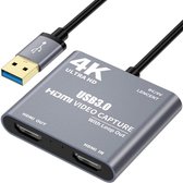 HDMI naar USB - Video/Audio game-, live- of webinar- stream kaart Met Loop Out - 4K - Usb 3.0