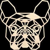 Houten Dierenkop • Houten Bulldog • Dierenkop Bulldog • Groot • Populier • Houten Dier • Wandecoratie