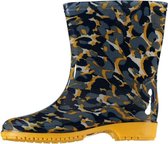 Xq Footwear Regenlaarzen Panter Dames Rubber Geel/blauw Maat 41