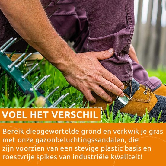Chaussures Aérateur Pelouse 26 Pointes – Sandales Ongles Réglables Pour Aérer Gazon, Jardin, Terrasse